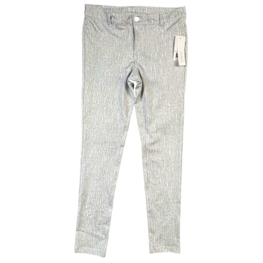 VICINITY Pants Women Small Grey White Streetwear Y2K Baggy‎ Relaxed NEW Stretch
